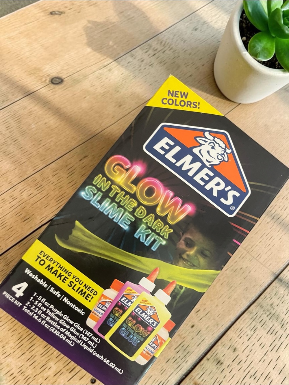 🪷 Elmer’s Glow in the Dark Slime Kit – 4 Piece